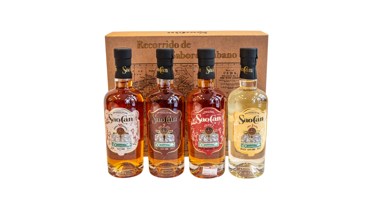 Confezione regalo di rum cubano Sao Can x 4