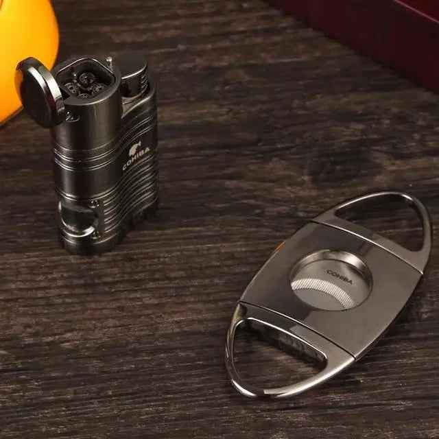 Briquet et Coupe-Cigare COHIBA-REDFIRE 4 torches